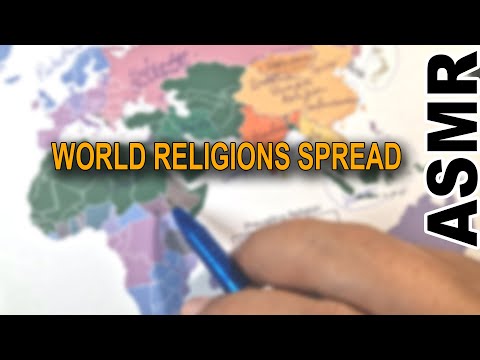ASMR: Map Tracing the Spread of All World Religions | ASMR soft spoken and whispered facts