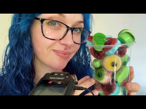 ASMR Eating HALLOWEEN Gummy Candy 🍬 [Brains🧠Skulls💀 & Eyeballs 👁️