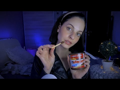 ASMR Nutella Snack 🤤🍫🥨 + whispers