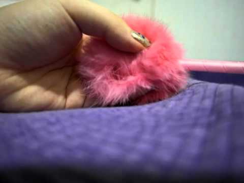 ASMR: Playing with furry soft ball, marbles, and pouch (whisper)