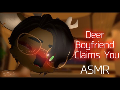 [Furry ASMR] Deer Boyfriend Claims You (Kissing, Inaudible Whispers, Petting, Massage)