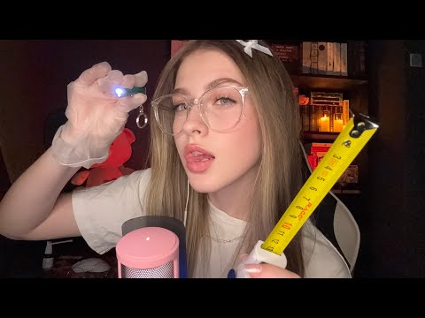 ASMR Tingly Cranial Nerve Exam °.•☆•.° fast and aggressive, personal attention, head massage