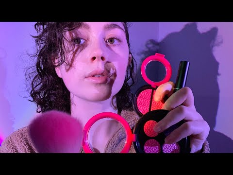 ASMR türkçe/turkish sahte makyaj roleplay (doing your fake makeup FAST) (makyajini yapiyorum HIZLI)