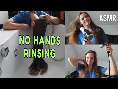 ASMR Hair Wash, Hair Brushing, Blow Drying my Hair🥰 (requested)