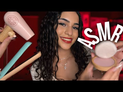 ASMR SPA - APENAS COM OBJETOS DE MADEIRA 💤 maquiagem, cabelo...