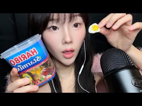 🍭 하리보 스타믹스 먹방 asmr | haribo starmix gummy jelly | no talking real sound | satisfying chewy sounds