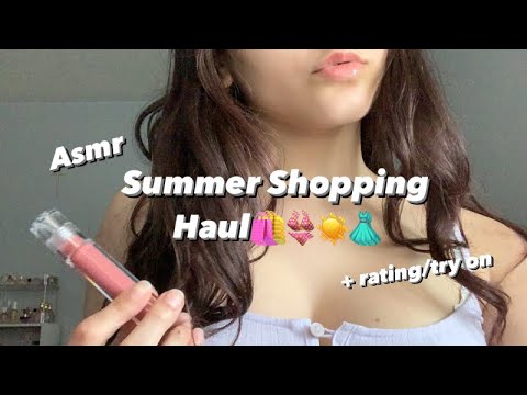 Asmr Shopping Haul • Trying on Summer Clothes • 🍉🛍️