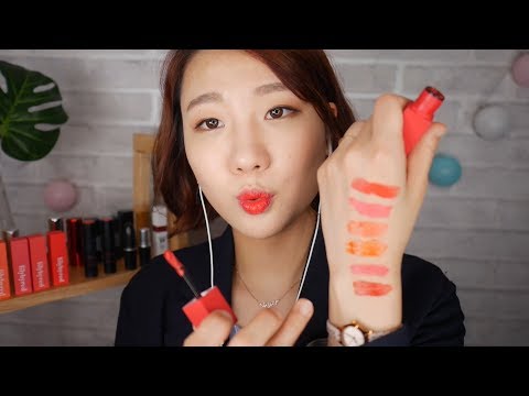 [ASMR] 봄 신상 립스틱 보여드릴게요~ 립스틱 발색 보여주기 | 상황극 ASMR