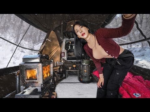 OVERNIGHT SNOW CAMPING WITH A LUXURY CAR TENT