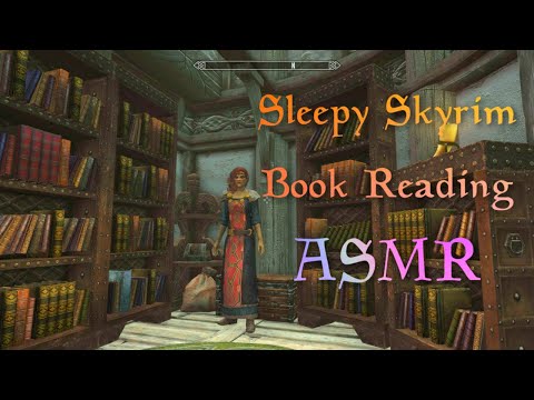 Skyrim ASMR | Reading you to sleep 📚 Ear to ear | Quiet Skyrim music