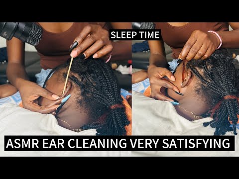 ASMR EAR CLEANING MASSAGE FOR THOSE WHO NEED SLEEP AND RELAXATION
