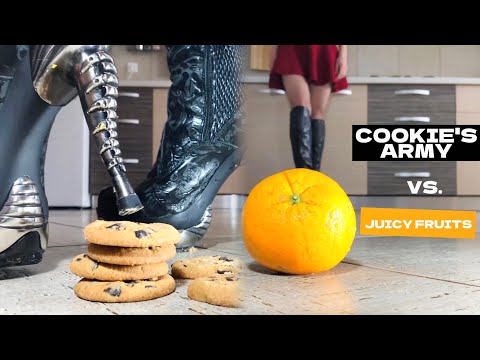 Fast-Food vs. Natural Food! Knee High Boots Crushing! Oddly Satisfying! ASMR