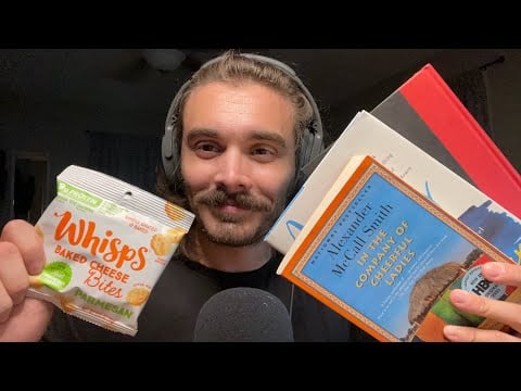 ASMR Book Tapping Scratching and Massaging While Enjoying Crunchy Snacks | Tingly Sounds For Sleep