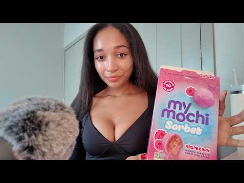ASMR Ramble | Trying Mochi Sorbet | Soft Spoken + Mic Brushing