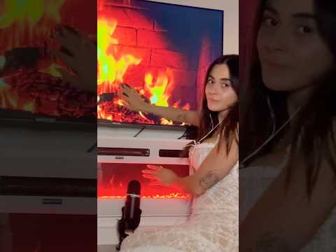 Fireplace & tingles 🔥🪵🤍 #asmrvideo #visualtingle #tingles #asmr #asmrsounds #fireplace