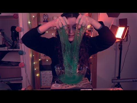 ASMR Making Slime, Snow and Crackles