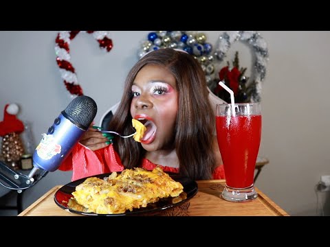 Eat Holiday Dinner With Me ASMR Eating Sounds