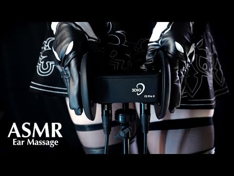 4KASMR｜NieR:Automata 2Bコス/静かな夜に癒しのワセリンマッサージ🖤睡眠導入/No Talking/Sleep Triggers/Relaxation/Ear cleaning