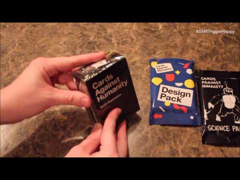 Unboxing Cards Against Humanity Expansion Packs (ASMR)
