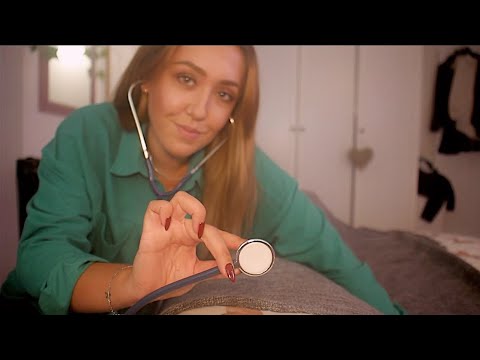 ASMR Nurse Examines You In Bed Roleplay (Bedside Medical Exam/Removing Stitches)