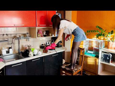 ASMR Kitchen Magic ☕ Coffee, Dishes & Calm Cleaning