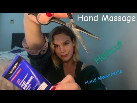 [ASMR] Fast & Aggressive Haircut And Hand Massage (Hand Sounds, Hand Movements) *No Gloves*