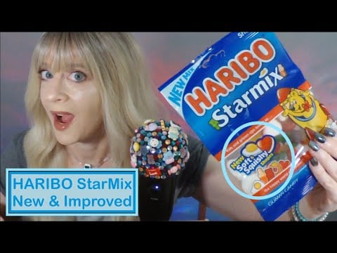 ASMR Haribo New StarMix Gummy Candy Taste Test
