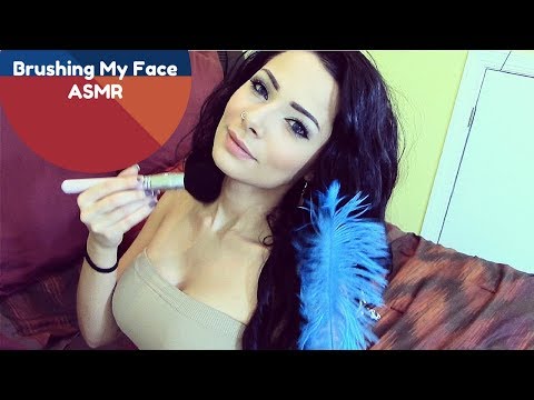 🖌️ ASMR Brushing My Face & Shoulders (Soft Spoken) 🖌️