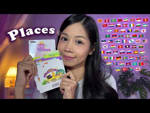 ASMR Whispering Place Names 🏡🏥🏦✨ in 70 Languages | 2 Hours of Relaxation ⭐️💤