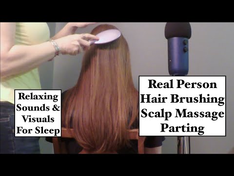 [ASMR] Hair Brushing | Real Person | No Talking | Scalp Massage | Parting