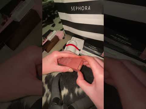 asmr sephora haul lots of box tapping light talking #asmr #asmrhaul #makeupasmr #boxtapping #relax