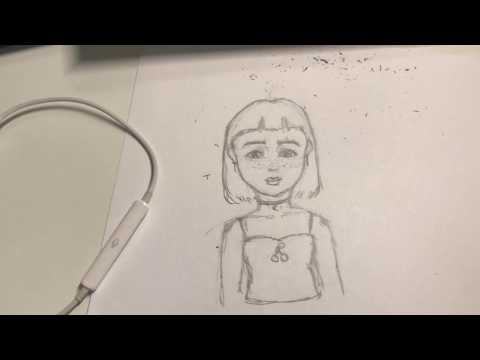 ASMR drawing stuff (pencil, colored pencils)