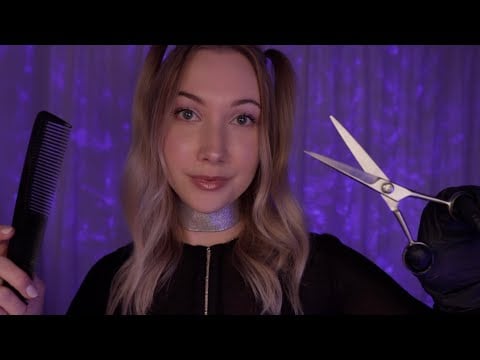 ASMR Haircut in SPACE ✂️ Lights, Scalp Examining & Personal Attention 🌌