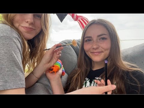 ASMR In Person Face Brushing (Outdoor Sounds)
