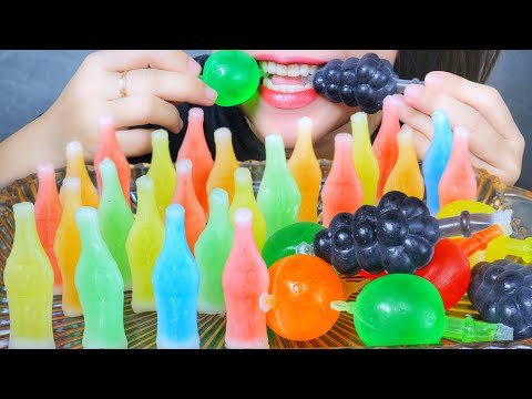 ASMR NIK L NIPS WAX BOTTLES STICK CANDY DRINKS X TIKTOK JELLY , EATING SOUNDS | LINH-ASMR