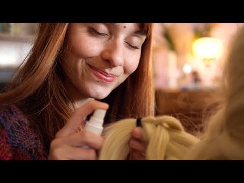 ASMR - Soin cheveux spécial soie ⭐️