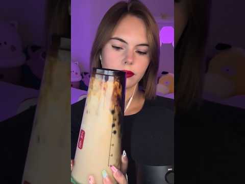 Brown Sugar Boba 🧋😋 #mukbang #satisfying #food #boba #asmr #tingles