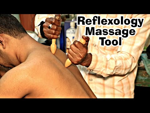 Reflexology shoulder and body massage asmr | head massage with reflexology tool by morning barber