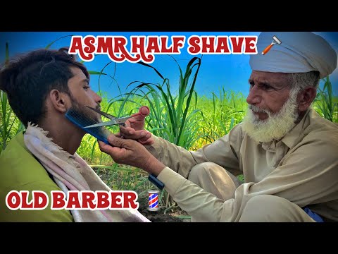 ASMR Half Shave 🪒 #asmr #haircut #hair #barber #hairsalon #asmrmassage #backmassage