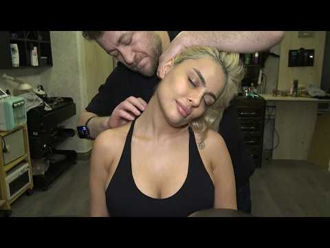 ALL THE STRESS IN GONE + SO TICKLE ARMPIT + CRACKS + ASMR head,chest,belly,back,foot & body massage