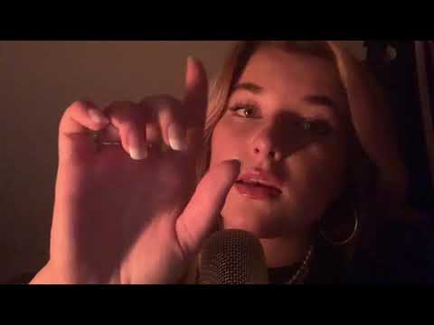 asmr semi-inaudible whispering and hand movements