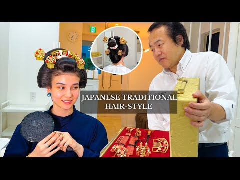 ASMR JAPANESE TRADITIONAL BRIDAL HAIR-STYLE IN TOKYO, JAPAN (SOFT SPOKEN)