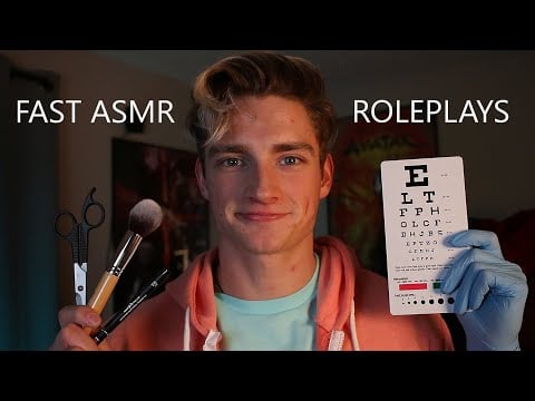 (SEMI FAST ASMR Roleplays) Doctor, Haircut, Detective, Makeup, Instructor, Artist,