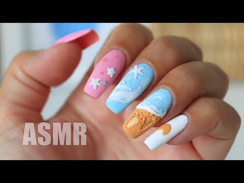 ASMR NAIL ART Tutorial Design 💅 Whisper | АСМР Маникюр ЛЕТНИЙ Дизайн ногтей 2021 Шепот