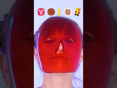 ASMR Emoji Jelly Mask, Corn Mukbang #shorts