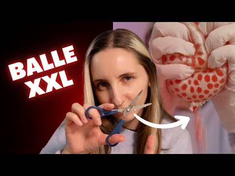 ASMR FR | Je Coupe Une Balle Anti Stress En Deux ✂️ (Bruits satisfaisants, Visuels Impressionnants)