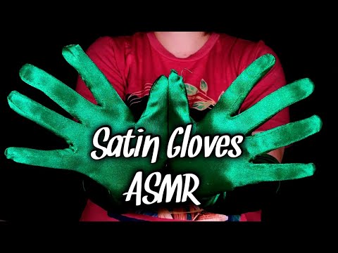 Layered Satin Gloves ASMR 🧤 Hand Movements 🔦 Rain ☔ No Talking  - Fabric 🤫 Music in the 2nd Half