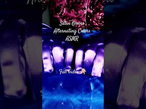 Satin Gloves ASMR - Purple & Blue #asmrlikeasandbox #gloves #relaxing #asmr