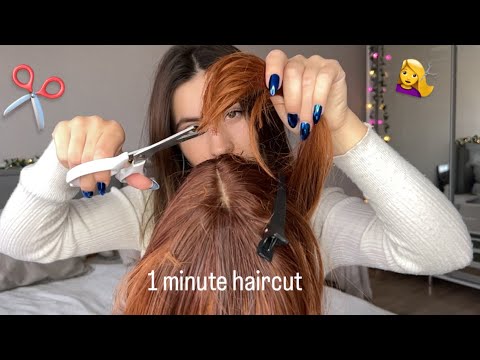 Asmr fast haircut in 1 minute for fast relax 💇‍♀️1minute asmr🌧 fast sleep and relax🌪scalp massage