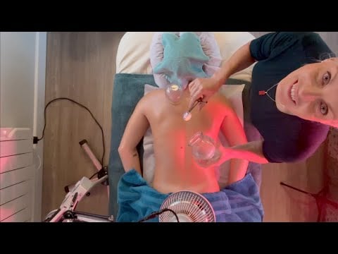 Intensely DeStressing Back Massage with Cups and Neck Release | Unintentional ASMR Real Person
